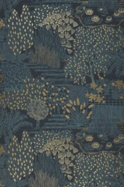 Tapete Mirto Türkisblaugrau