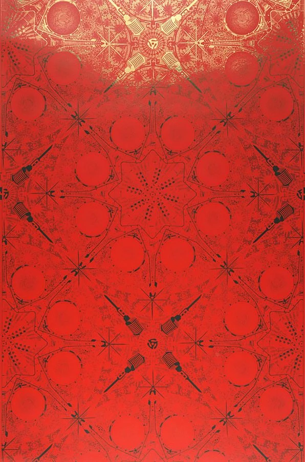 Tapete Musical Mandala Orientrot 4 Tapete Musical Mandala Orientrot - Image 2