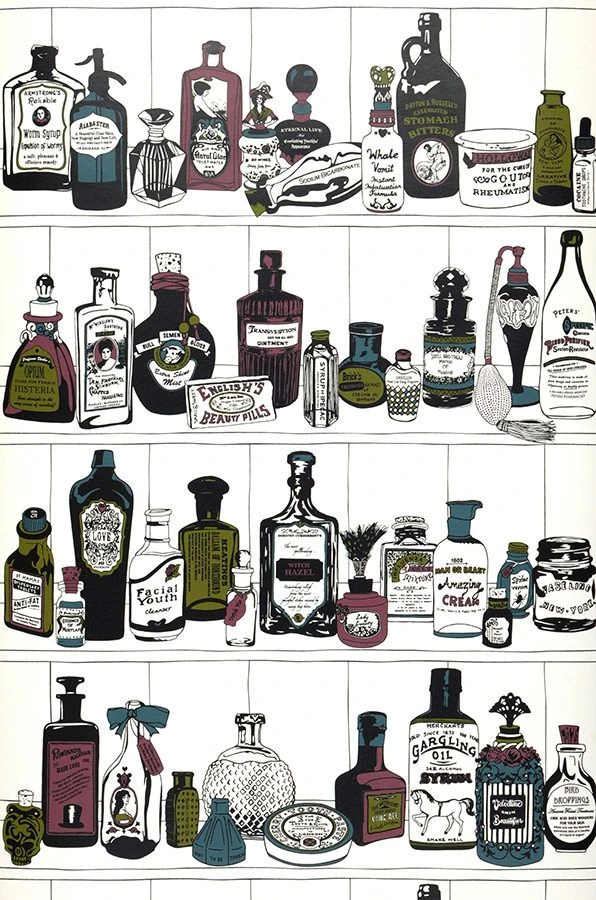 Tapete Potions Farngrün 4 Tapete Potions Farngrün - Image 2