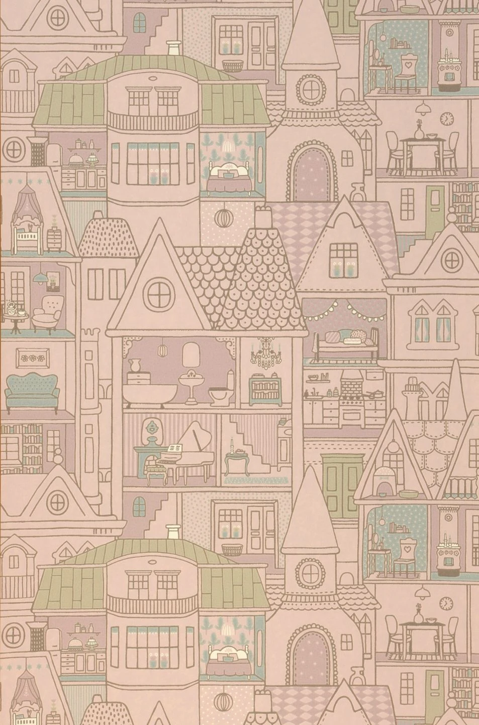 Tapete Dollhouse Grauviolett 4 Tapete Dollhouse Grauviolett - Image 2