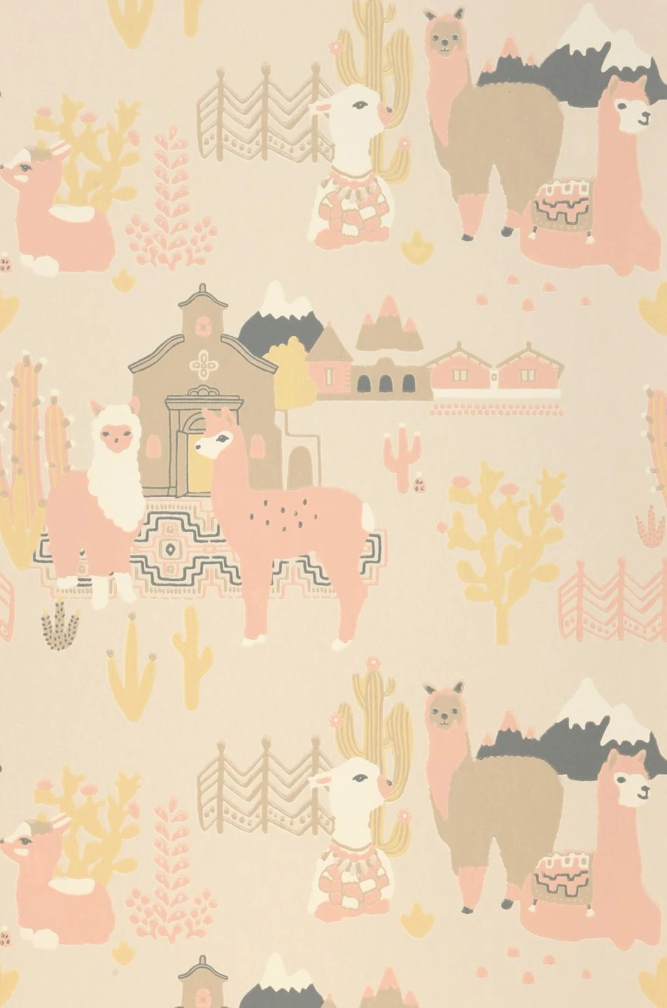 Tapete Lama Village Hellelfenbein 4 Tapete Lama Village Hellelfenbein - Image 2