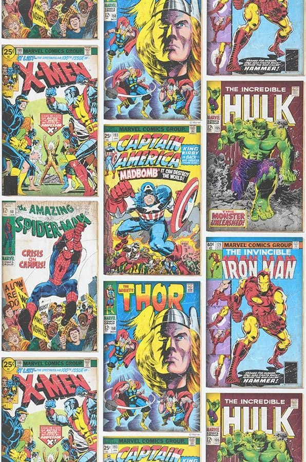 Tapete 1960s Marvel Heroes Gelb 4 Tapete 1960s Marvel Heroes Gelb - Image 2