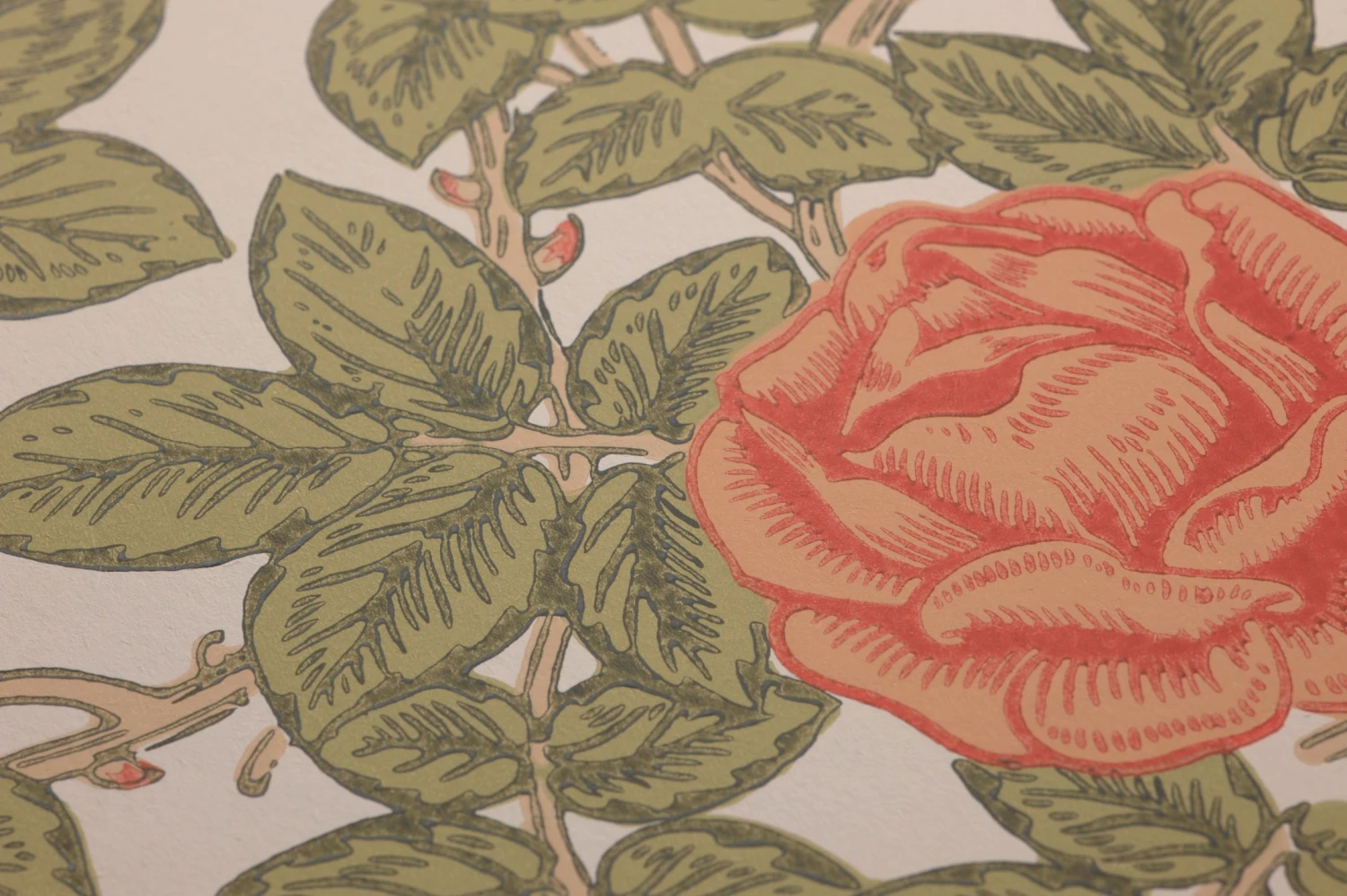 Tapete Rambling Rose Korallenrot 4 Tapete Rambling Rose Korallenrot - Image 2