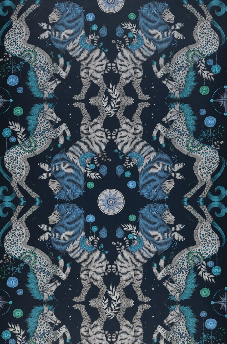 Tapete Caspian Stahlblau 3 Tapete Caspian Stahlblau