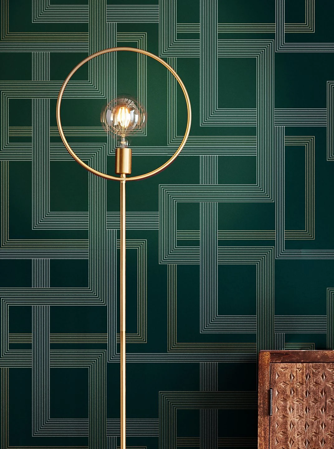 Tapete Alcamo Schwarzgrün 3 Tapete Alcamo Schwarzgrün