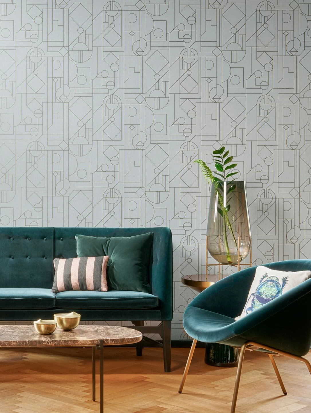 Tapete Arisa Perlgrün 6 Tapete Arisa Perlgrün - Image 4