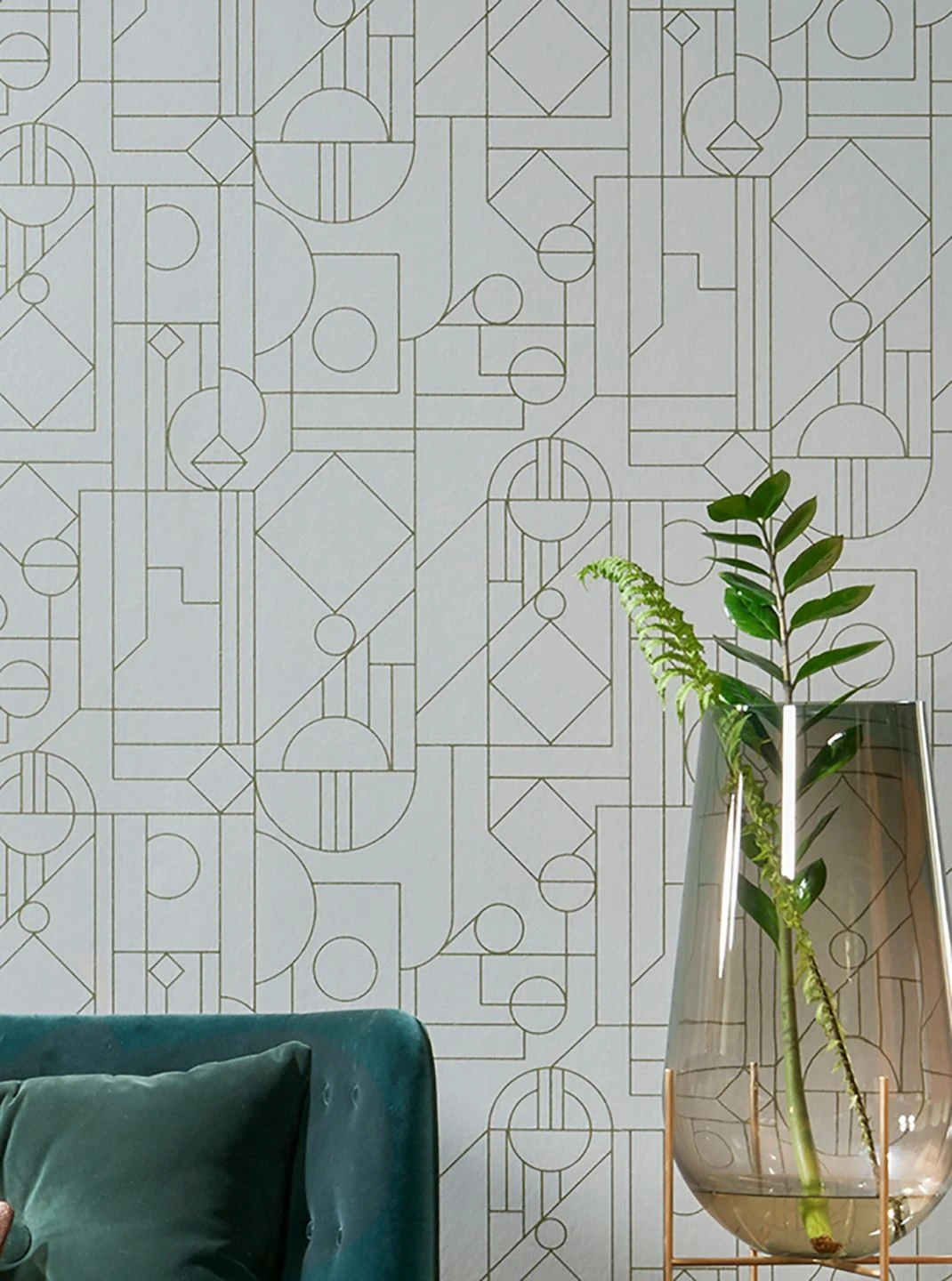 Tapete Arisa Perlgrün 3 Tapete Arisa Perlgrün