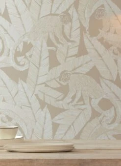 Tapete Arlo Cremeweiss Schimmer