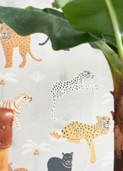 Tapete Black Panther Weissgrau