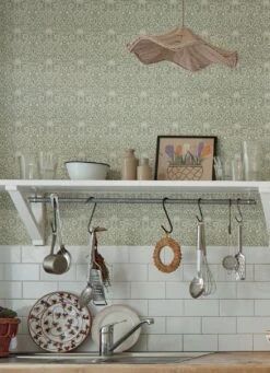 Tapete Borage Hellgrüngrau -Tapeten Verkäufe Borage D 463281 2880x1440