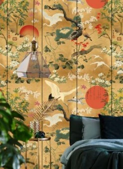 Wandbild Byobu Classic Gold -Tapeten Verkäufe Byobu Classic B 725161 2880x1440