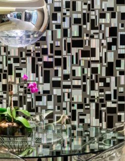 Tapete City Of Light Silber Metallic