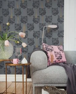 Tapete Coco Tiger Anthrazitgrau 9 Tapete Coco Tiger Anthrazitgrau -Tapeten Verkäufe Coco Tiger B 341107 2880x1440