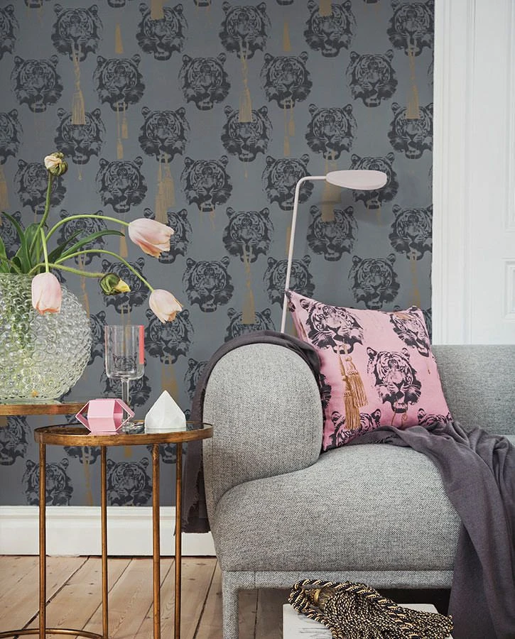 Tapete Coco Tiger Anthrazitgrau 5 Tapete Coco Tiger Anthrazitgrau - Image 3