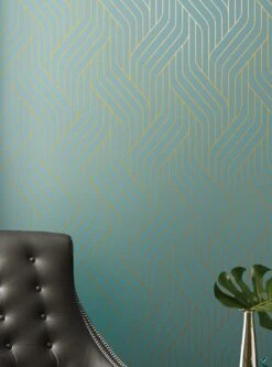 Tapete Flapper Pastelltürkis