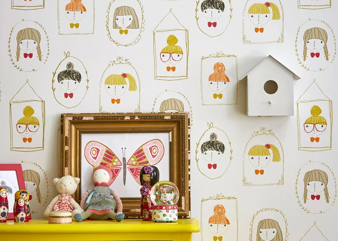 Tapete Girl Friends Honiggelb 3 Tapete Girl Friends Honiggelb