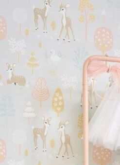 Tapete Golden Woods Weissgrau