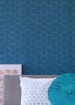 Tapete Hadeggo Grünblau