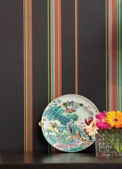 Tapete Hudson Schwarzgrau