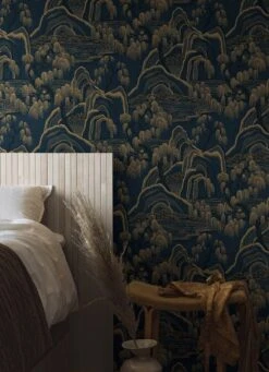 Tapete Japanese Garden Dunkelgraublau 9 Tapete Japanese Garden Dunkelgraublau -Tapeten Verkäufe Japanese Garden B 451922 2880x1440