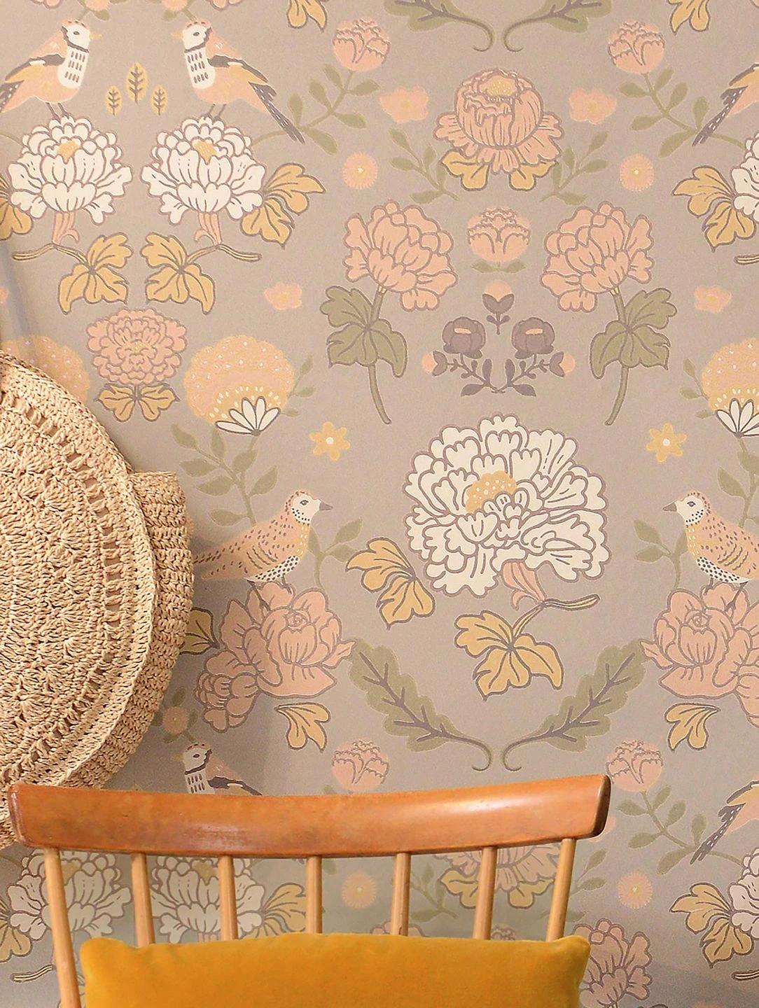 Tapete June Hellgrau 3 Tapete June Hellgrau