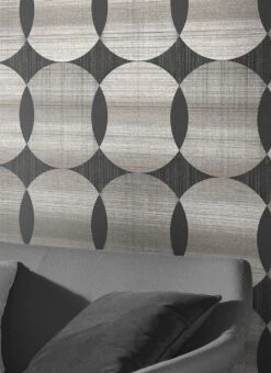 Tapete Kasavu Silbergrau Schimmer