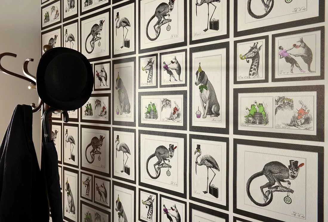 Tapete Maleme Schwarz