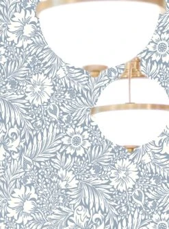 Selbstklebende Tapete Modern Acanthus Hellblaugrau