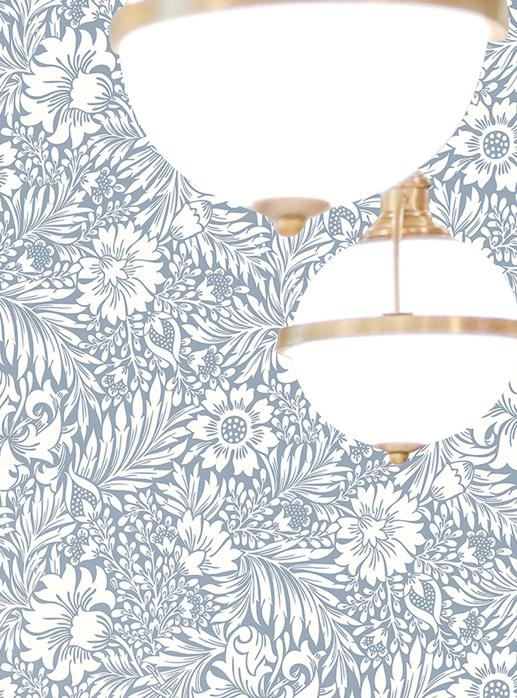 Selbstklebende Tapete Modern Acanthus Hellblaugrau 3 Selbstklebende Tapete Modern Acanthus Hellblaugrau