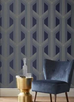 Tapete Nama Stahlblau