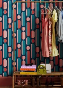 Tapete Neon Neons Türkisblau