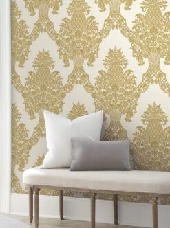 Tapete Pineapple Damask Perlgold -Tapeten Verkäufe Pineapple Damask C 790412 2880x1440