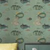 Wandbild Poissons Schilfgrün -Tapeten Verkäufe Poissons A 725071 2880x1440