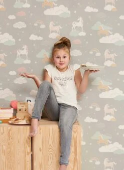 Tapete Rainbow Treasures Moosgrau -Tapeten Verkäufe Rainbow treasures C 389301 2880x1440