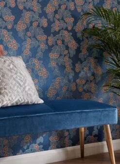 Tapete Sahira Blau Schimmer -Tapeten Verkäufe Sahira B 158021 2880x1440