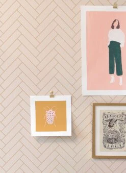 Tapete Scandi Herringbone Creme