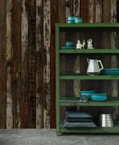 Tapete Scrapwood 17 Braun