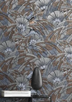 Tapete Siskara Taubenblau