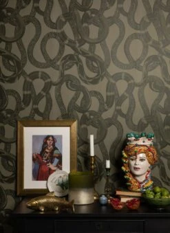 Tapete Snake Peek Moosgrau -Tapeten Verkäufe Snake Peek A 341112 2880x1440