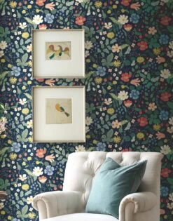 Tapete Strawberry Garden Stahlblau -Tapeten Verkäufe Strawberry Garden B 790503 2880x1440