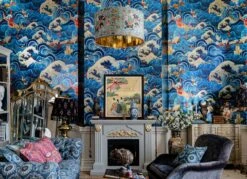 Wandbild The Former Emperor Metallic Blau -Tapeten Verkäufe The Former Emperor Metallic B 725271 2880x1440