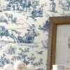 Tapete Toile De Jouy Blau