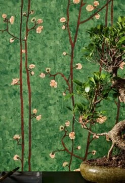 Tapete VanGogh Branches Laubgrün