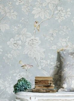 Tapete Verdura Cremeweiss Perlglanz