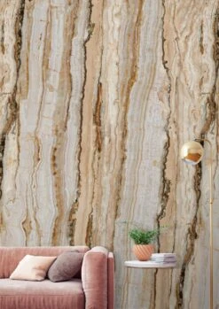 Wandbild Vertical Marble Ocker -Tapeten Verkäufe Vertical Marble B 390782 2880x1440