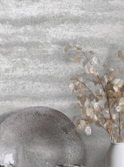 Tapete Waft Of Mist Silber Schimmer