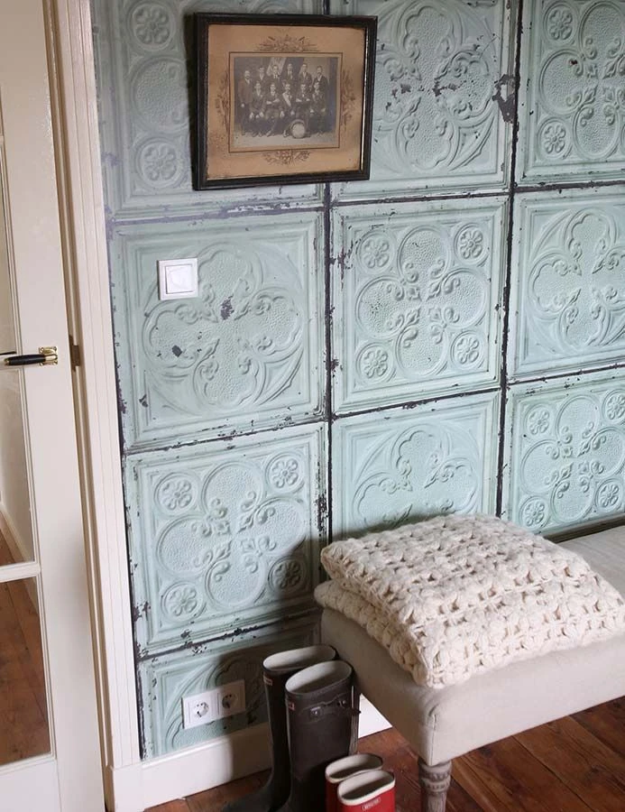 Tapete Brooklyn Tins 05 Weissgrün 5 Tapete Brooklyn Tins 05 Weissgrün - Image 3