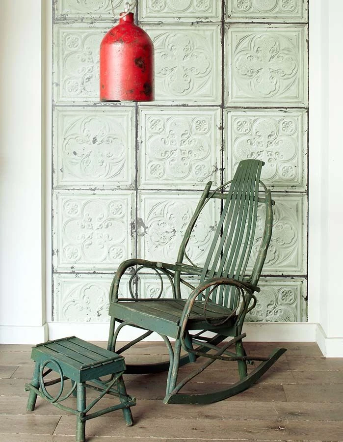 Tapete Brooklyn Tins 05 Weissgrün 6 Tapete Brooklyn Tins 05 Weissgrün - Image 4