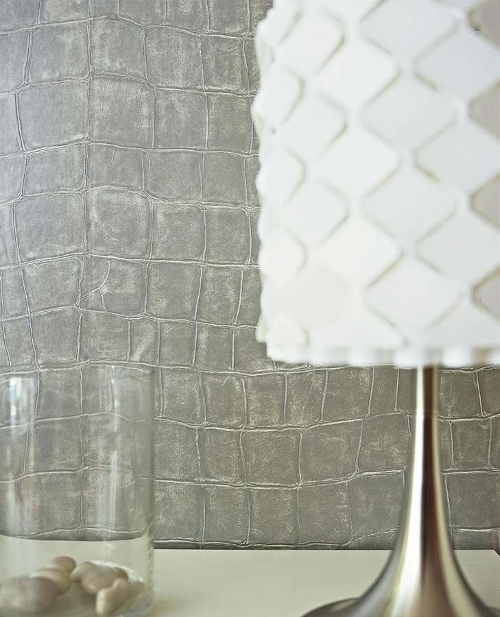 Tapete Croco 08 Silbergrau 3 Tapete Croco 08 Silbergrau