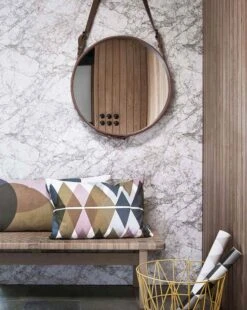 Ferm LIVING Tapete Marble Beigegrau